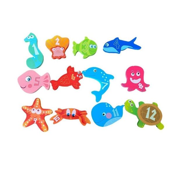 Wood magnetic Fishing Counting Game - Picture 2 of 5